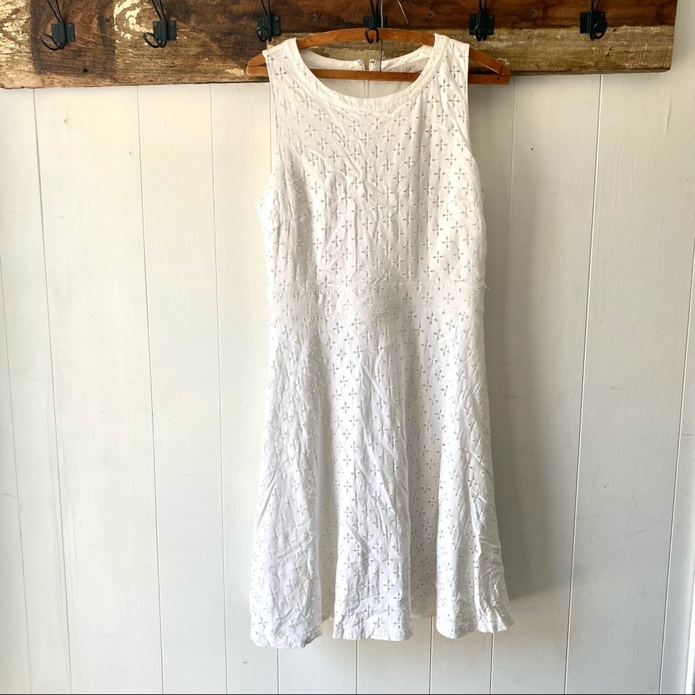 White Loft Eyelet Dress Size 10